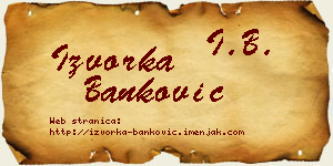 Izvorka Banković vizit kartica